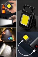 BUFFER® Anahtarlıklı, Açacaklı,Güçlü Mıknatıslı 3 Farklı Led Modlu Mini Boy Asılabilen Led Kamp Aydınlatması,El Feneri - Görsel 6