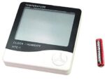 BUFFER® Bebek Odası Masaüstü Dijital Termometre Nem Ölçer Higrometre Saat - Görsel 3