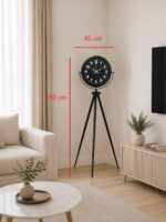 Siyah Asil Standart Stil Tripod Ayaklı Saat - Görsel 4