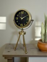 Vintage Tripod Eskitme Metal Üç Ayaklı Masa Saati - Görsel 2