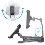 BUFFER® 360 Derece Dönebilen Mutfak Masaüstü Telefon Tablet Tutucu Ayarlanabilir Esnek Ayaklı Metal - Görsel 5