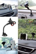 BUFFER® Akrobat Cama Sabitlenen Güçlü Vakumlu 360 Derece Dönen Tüm Modellere Uyan Oto Telefon Tutucu - Görsel 6