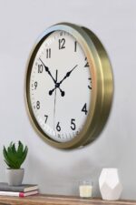 52 cm Eskitme Metal Dekoratif Duvar Saati - Görsel 5