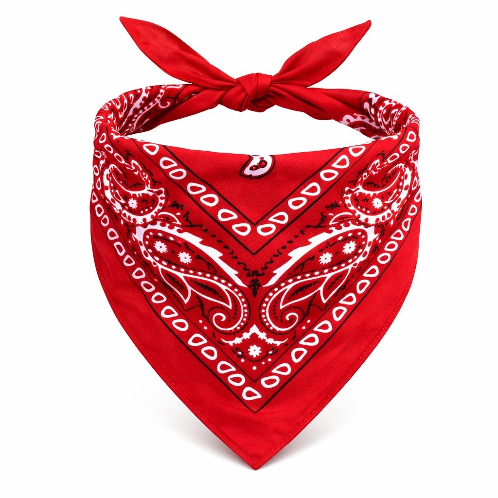 Mey İthalat® Kırmızı Kovboy Fuları Çocuk Bandana Western Desenli Boyun Fuları
