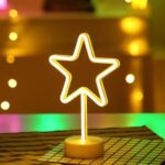 BUFFER® Yıldız Tasarımlı Neon Led Masa Ve Gece Lambası Dekoratif Işık - Görsel 4