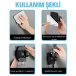 BUFFER® Kendiliğinden Güçlü Yapışkanlı Askılı Duş Başlık Tutucu - Görsel 5
