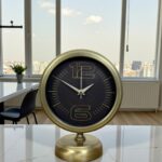 Retro Modern Tasarım 25 x 20 Cm Metal Masa Saati