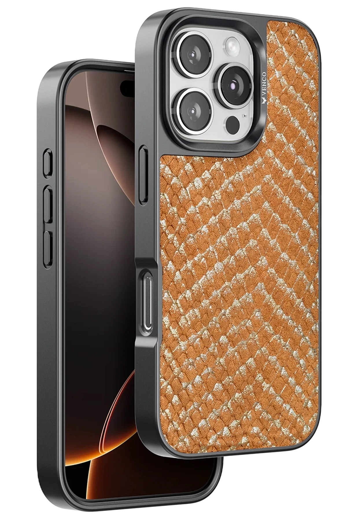 Mey İthalat® iPhone 16 Pro Max Viper Kapak - Kahverengi Mey İthalat® iPhone 16 Pro Max Viper Kapak - Kahverengi