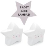 BUFFER® Karikatür Yıldız Dekorlu Led Masa Ve Gece Lambası - Görsel 8