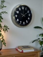Modern 40 Cm Metal Krom Standart Duvar Saati - Görsel 2