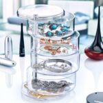 BUFFER® 4 Katlı Dönebilen Şeffaf Takı Organizer Düzenleyici - Görsel 2