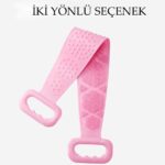 BUFFER® Çift Taraflı Banyo Hamam Lifi Silikon Masajlı Yumuşak Duş Lifi Uzun Ömürlü Hazır Banyo Keses - Görsel 8