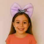 Mey İthalat® LED Işıklı Love Yazılı Mor Fiyonk Taç – Kız Çocuk Parti Tacı - Görsel 2
