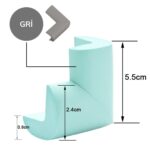 BUFFER® Kauçuk Bebek Çocuk Masa Sehpa Ünite Kenar Köşe Darbe Koruyucu Güvenlik Kiti - Görsel 7