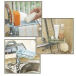BUFFER® Musluğa Takılan Sünger Havlu Askılı Sabun Hazneli mutfak Banyo Lavabo Düzenleyici Organizer - Görsel 6
