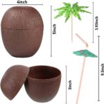 Mey İthalat® Hindistan Cevizi Hawaii Luau Aloha Pipetli İçecek Kabı Bardak 10x13 cm 1 Adet - Görsel 4