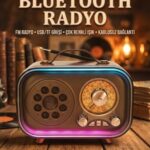 Retro Bluetooth Radyo Hoparlör USB TF Kart AUX FM Taşınabilir Nostaljik Tasarım