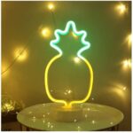 BUFFER® Dekoratif Ananaslı Neon Led Masa Ve Gece Lambası Hediyelik Lamba - Görsel 5
