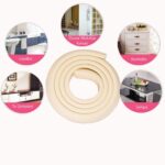 BUFFER® 2 Metre Sarmal Krem Masa Kenar Koruyucu Şerit Masa Köşe Aparatı Bebek Çocuk Cam Ahşap Masa - Görsel 8