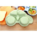 BUFFER® Bebekler İçin Araba Şeklinde Sevimli Mama Tabağı Çocuk Tabldot - Görsel 7