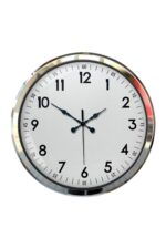 Sade Ve Şık Krom 52 Cm Metal Dekoratif Duvar Saati - Görsel 4