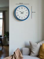 36 Cm Mavi Roma Rakamlı Duvar Saati - Görsel 5
