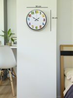 36 Cm Krem Çocuk Odası Duvar Saati - Görsel 5