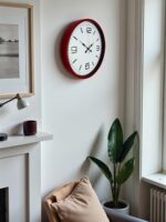 36 Cm Kırmızı Modern Dekoratif Duvar Saati - Görsel 2