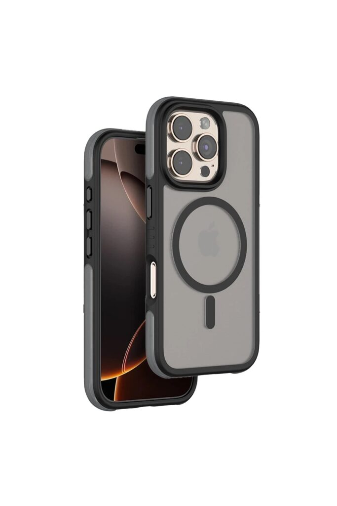 Mey İthalat®  iPhone 16 Pro Max Orbit Magsafe Kapak - Siyah