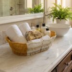 BUFFER® Oval Çift Renkli Plastik Rattan Ekmek ve Meyve Sepeti - Çok Amaçlı Banyo ve Mutfak Düzenleyici - Yıkanabilir Dekoratif Tezgâh Üstü Organizer - Görsel 3