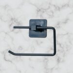 BUFFER® Kendiliğinden Yapışkanlı Siyah Paslanmaz Metal Kapaksız Tuvalet Kağıtlığı Aparatı - Görsel 4