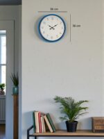 36 Cm Mavi Sade Dekoratif Duvar Saati - Görsel 5