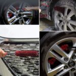 BUFFER® 3lü Bükülebilen Peluş Detaylı Temizlik İçin Oto Jant, Egzos Temizleme Fırçası - Görsel 5