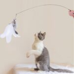 BUFFER® Vantuzlu Tüylü Zilli Olta Kedi Oyuncağı 2 Oltalı - Görsel 6