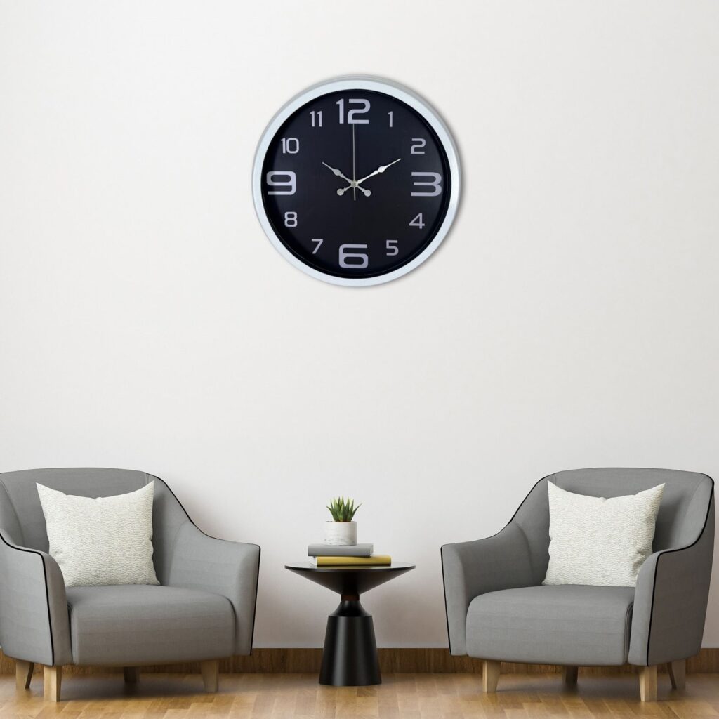 Beyaz 40 Cm Metal Klasik Duvar Saati