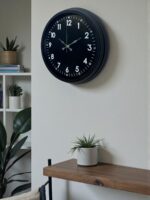 Pure Dark Black 40 Cm Metal Duvar Saati - Görsel 2