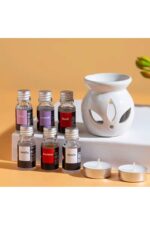Sonx 3 lü Aromaterapi Uçucu Yağ Seti ve Seramik Buhurdanlık - Rahatlatıcı Oda Kokusu & Spa Deneyimi - Görsel 2