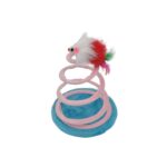 BUFFER® Tahta Tabanlı Peluşlu Hareketli Yaylı Eğlenceli Kedi Oyuncağı - Görsel 8