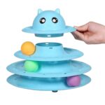 BUFFER® Tower Of Tracks Eğlenceli Üç Katlı Kedi Oyuncağı Seti Kedi Oyunu - Görsel 8