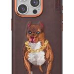 Mey İthalat®  iPhone 14 Pro Max Perma Desenli Kapak - Kahverengi
