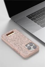 Mey İthalat®  iPhone 14 Pro Bright Simli Kapak - Derin Mor - Görsel 3
