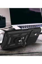 Mey İthalat®  İnfinix Hot 30 4G Kılıf Pars Lens Yüzüklü Silikon - Kırmızı - Görsel 2