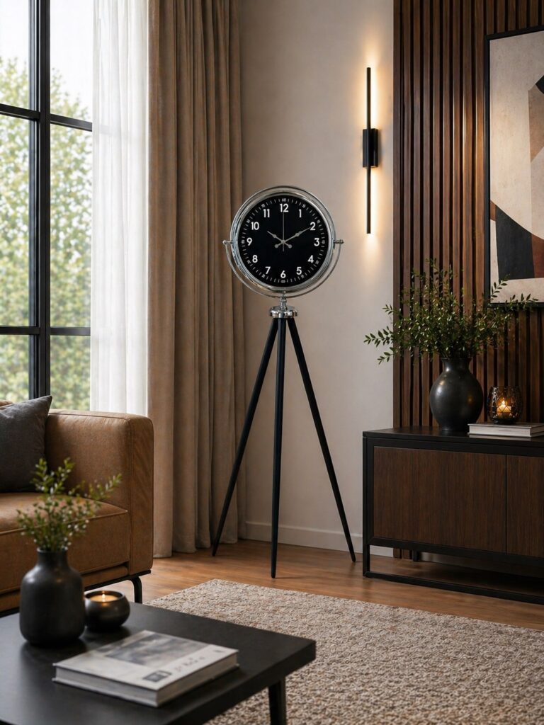 Prestige Krom Tripod Ayaklı Saat