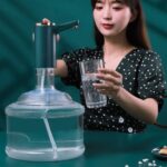 BUFFER® Retro Model Otomatik Damacana Pompası Aparatı Yeşil Renk Bakır Detaylı - Görsel 4