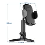 BUFFER® Masaüstü Telefon Standı 360 Derece Dönebilen Başlıklı Ayaklı Telefon Tripodu - Görsel 5