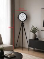 Siyah Tripod Ayaklı Dekoratif Saat - Görsel 4