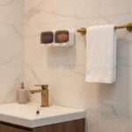 BUFFER® Duvara Monte İkili Kapaklı Plastik Katı Sabunluk Organizer – Banyo & Mutfak İçin Yapışkanlı Sabun Kutusu ve Düzenleyici - Görsel 3