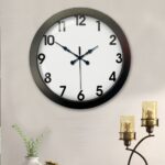 36 cm Siyah Metal Standart Duvar Saati