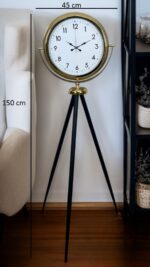 Luxury Gold Tripod Ayaklı Saat - Görsel 5