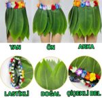 Mey İthalat® Tropikal Esintili Hawaii Yapraklı Parti Eteği Çocuk Boy - Görsel 2
